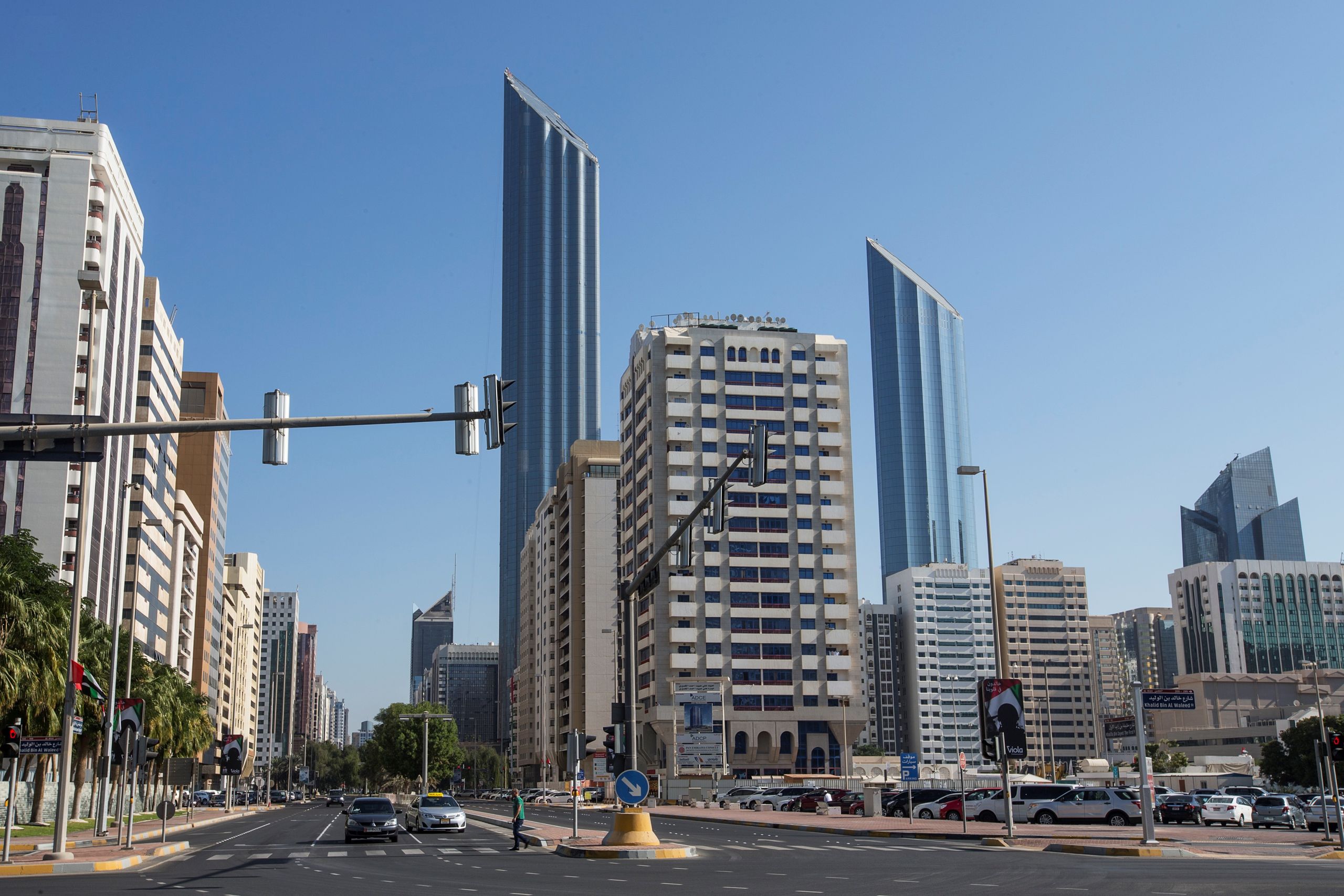 The World Trade Centre building and Burj Mohammed Bin Rashid tower in Abu Dhabi in 2015. (Photo: Mona Al Marzooqi / The National)
