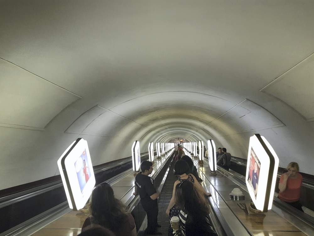 The Arsenalna metro station, the world&#39;s deepest. LeAnne Graves\/The National