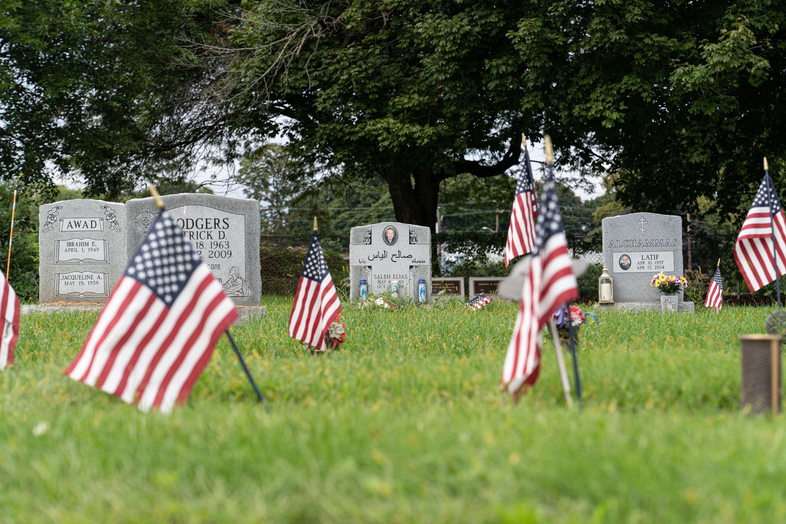 The Arab-American community’s deep roots to Allentown are felt by the presence of numerous Arabic headstones at a local cemetery. Willy Lowry / The National
