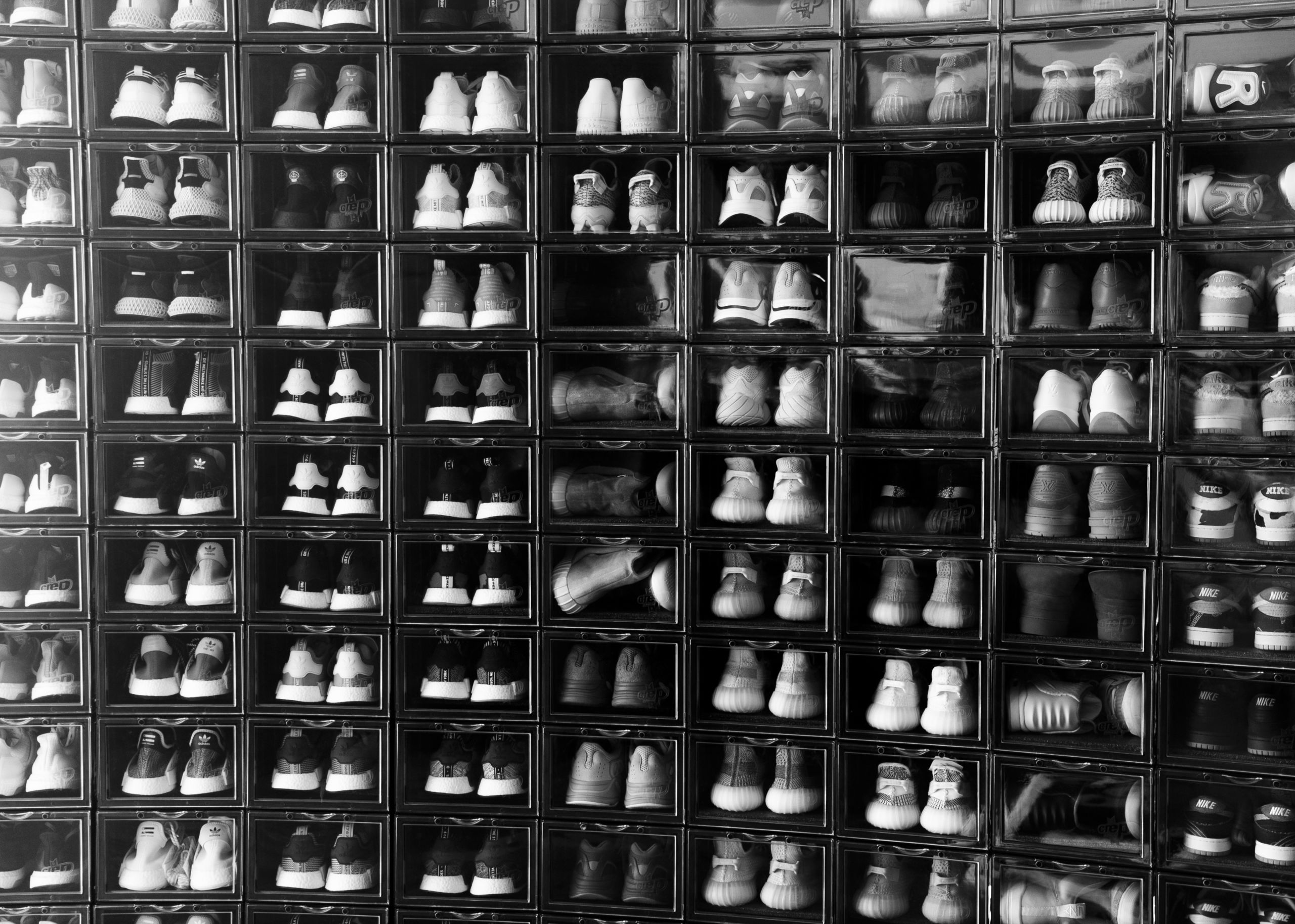 Mohamed Al Safar’s sneaker collecttion. Courtesy Reem Mohammed/The National