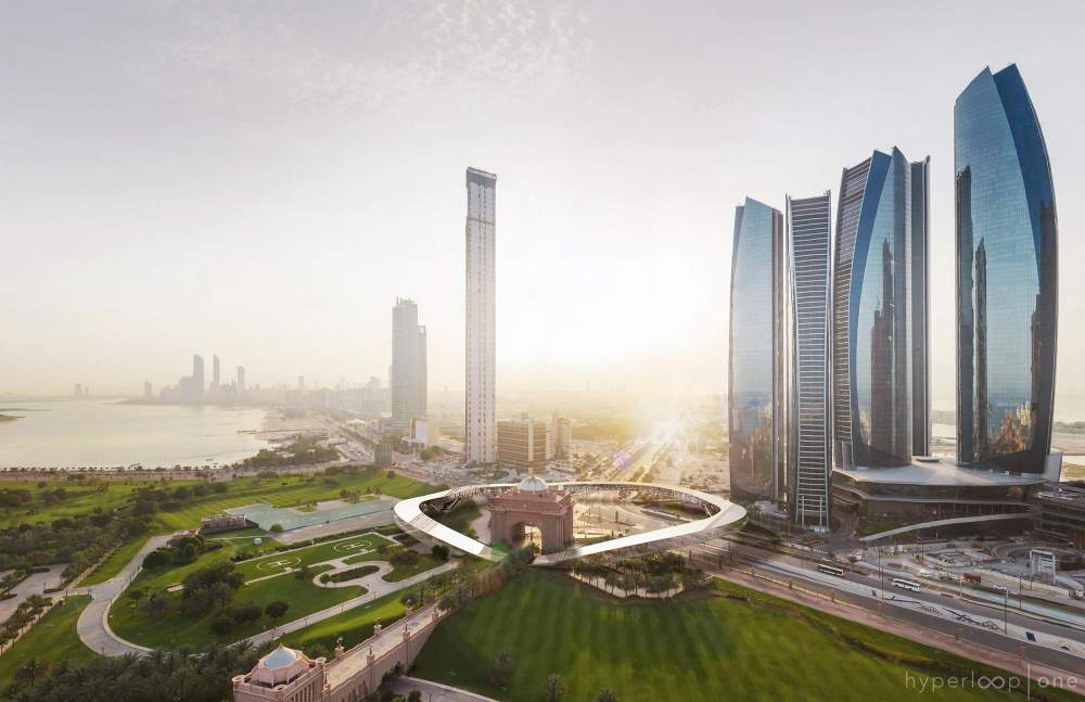 Next stop Emirates Palace.  A design for a hyperloop station in Abu Dhabi