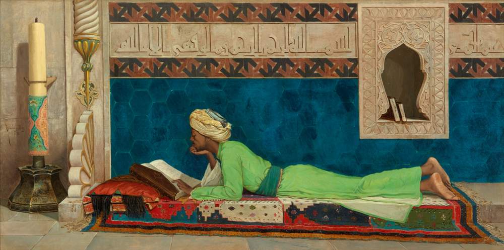 Osman Hamdi Bey, A Young Emir Studying, 1878Louvre Abu Dhabi \/ Agence Photo F