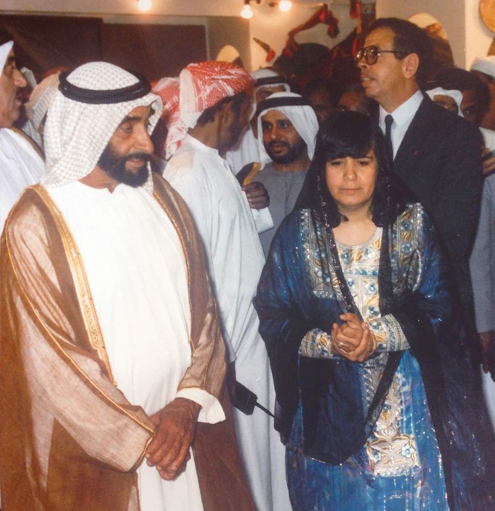 Ms Al Ossaily with UAE Founding Father Sheikh Zayed