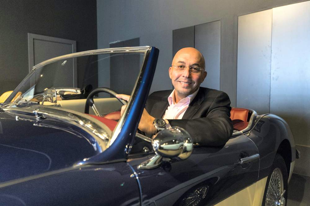 Mazin Al Khatib, chief executive of Nostalgia Classic Cars at 
Alserkal Avenue in Al Quoz, Dubai. 
Photo: ChristopherPike / The National