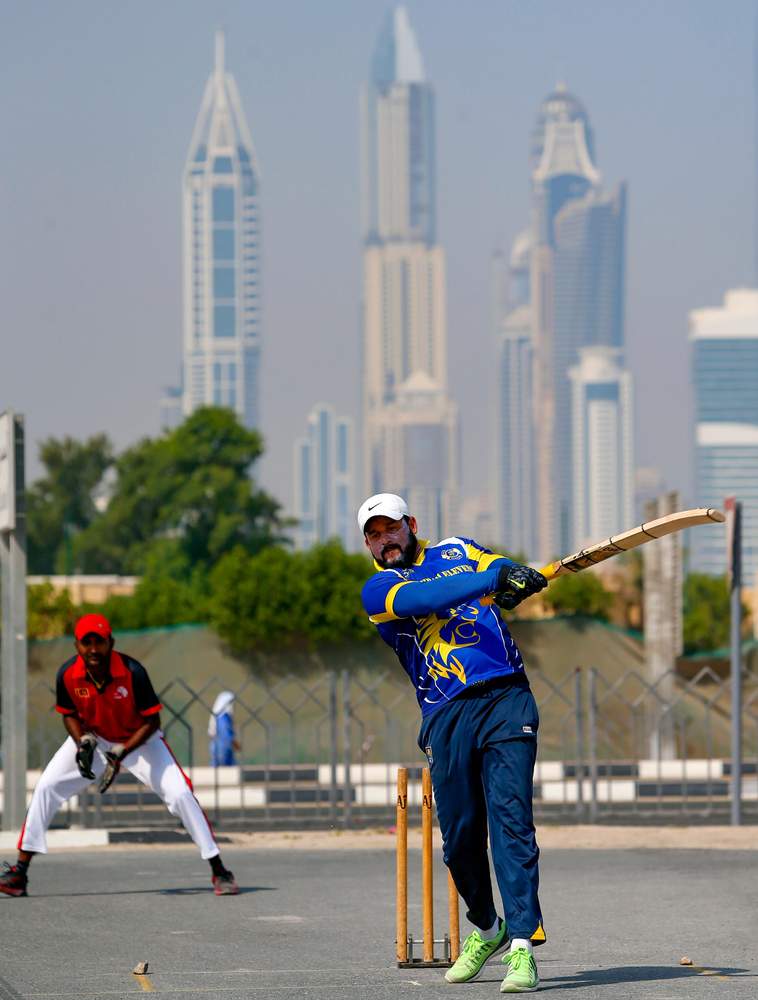 With the luxury of spring-loaded stumps and a spray-painted crease, tournament matches can see sides win up to Dh 2,500