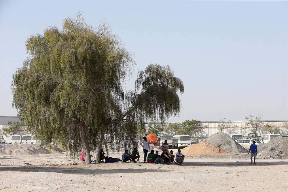 Players find some shade to escape the searing heat&amp;nbsp;